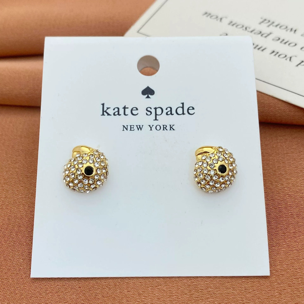 Kate SPADE Small Diamond Parrot Head Stud Earrings Metal